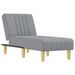 Chaise longue gris clair tissu - Photo n°2