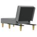 Chaise longue gris clair tissu - Photo n°5