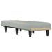 Chaise longue gris clair velours - Photo n°3