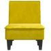 Chaise longue jaune velours - Photo n°4