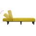 Chaise longue jaune velours - Photo n°6