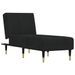 Chaise longue noir velours - Photo n°2