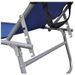 Chaise longue pliable avec auvent tissu bleu et métal Sher - Photo n°2
