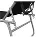 Chaise longue pliable avec auvent tissu noir et métal Sher - Photo n°2
