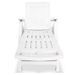 Chaise longue pliable avec repose-pieds plastique blanc Bouka - Photo n°2