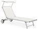 Chaise longue pliante avec roues en aluminium Jorgia - Lot de 2 - Photo n°1