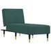 Chaise longue vert foncé velours - Photo n°2