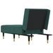 Chaise longue vert foncé velours - Photo n°5