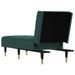 Chaise longue vert foncé velours - Photo n°5