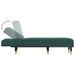 Chaise longue vert foncé velours - Photo n°6