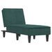 Chaise longue vert foncé velours - Photo n°2