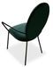 chaise médaillon avec accoudoirs velours vert Richard - Lot de 2 - Photo n°3