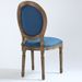 Chaise médaillon bois et tissu bleu Louis XVI - Lot de 2 - Photo n°6
