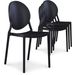Chaise médaillon empilable polypropylène noir July - Lot de 4 - Photo n°1