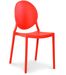 Chaise médaillon empilable polypropylène rouge July - Lot de 4 - Photo n°1