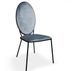 Chaise médaillon empilable velours gris Richard - Lot de 2 - Photo n°1