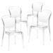 Chaise médaillon plexiglas transparent Millie - Lot de 4 - Photo n°1