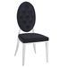 Chaise médaillon velours et métal argenté Kals - Lot de 4 - Photo n°6