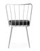 Chaise métal blanc et assise velours noir Manky - Lot de 4 - Photo n°4