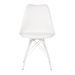 Chaise moderne assise similicuir blanc et pieds métal blanc Kinda - Photo n°3