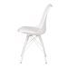 Chaise moderne assise similicuir blanc et pieds métal blanc Kinda - Photo n°4