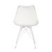 Chaise moderne assise similicuir blanc et pieds métal blanc Kinda - Photo n°5