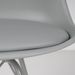 Chaise moderne assise similicuir gris et pieds métal gris Kinda - Photo n°6