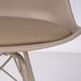 Chaise moderne assise similicuir marron clair et pieds métal marron clair Kinda - Photo n°6