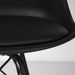 Chaise moderne assise similicuir noir et pieds métal noir Kinda - Photo n°6