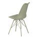 Chaise moderne assise similicuir vert menthe et pieds métal vert menthe Kinda - Photo n°2