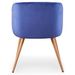 Chaise moderne avec accoudoir velours bleu Snolu - Lot de 2 - Photo n°4