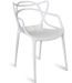 Chaise moderne avec accoudoirs polypropylène blanc Beliano - Photo n°1