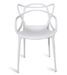 Chaise moderne avec accoudoirs polypropylène blanc Beliano - Photo n°2