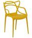 Chaise moderne avec accoudoirs polypropylène jaune Beliano - Photo n°1
