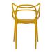Chaise moderne avec accoudoirs polypropylène jaune Beliano - Photo n°3