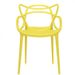 Chaise moderne avec accoudoirs polypropylène jaune vif Beliano - Photo n°2