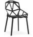 Chaise moderne avec accoudoirs polypropylène noir Spider - Photo n°1