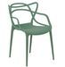 Chaise moderne avec accoudoirs polypropylène vert sapin Beliano - Photo n°1