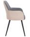Chaise moderne avec accoudoirs tissu gris et beige Utilia - Lot de 2 - Photo n°4