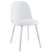 Chaise moderne blanche avec un coussin d'assise en velours blanc Koupa - Photo n°1