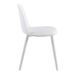 Chaise moderne blanche avec un coussin d'assise en velours blanc Koupa - Photo n°2