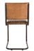 Chaise moderne cuir et métal marron Lignac - Photo n°4
