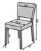 Chaise moderne en bois clair de sonoma et tissu 34 coloris au choix Kloba - Photo n°6