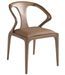 Chaise moderne en bois de frêne couleur noyer et simili cuir Omkra - Photo n°1