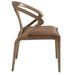 Chaise moderne en bois de frêne couleur noyer et simili cuir Omkra - Photo n°4