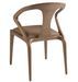 Chaise moderne en bois de frêne couleur noyer et simili cuir Omkra - Photo n°5