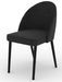 Chaise moderne en bois noir de hêtre et tissu 34 coloris au choix Luna - Photo n°1