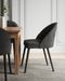Chaise moderne en bois noir de hêtre et tissu 34 coloris au choix Luna - Photo n°2
