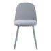 Chaise moderne gris avec un coussin d'assise en velours Koupa - Photo n°5
