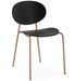 Chaise moderne noir et pieds métal doré NIVO - Photo n°1